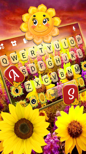 Sunflower Garden Keyboard Back Screen 2