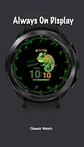 Animated Chameleon Watch Face