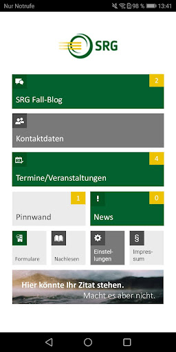 SRG Mitglieder-App Screen 2