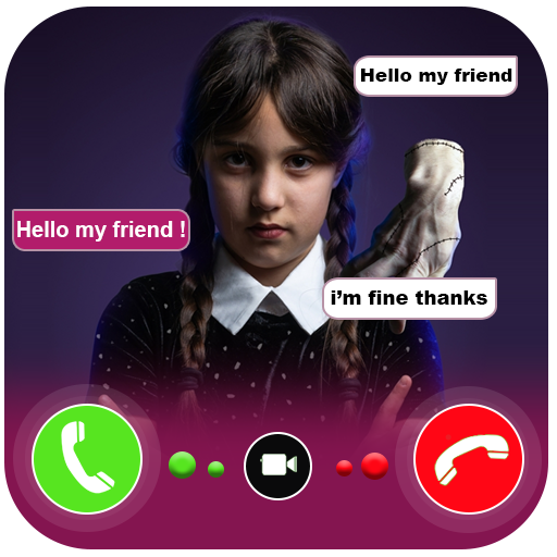 wednesday Addams Fake call V logo