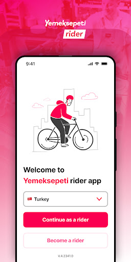 Android application Yemeksepeti Express Rider App screenshort