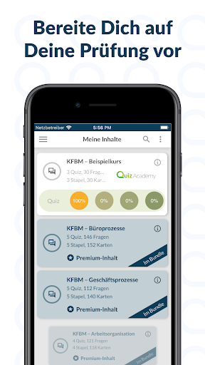 Android application Büromanagement Trainer screenshort