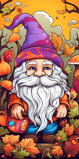 Gnome Coloring Adults Screen 2