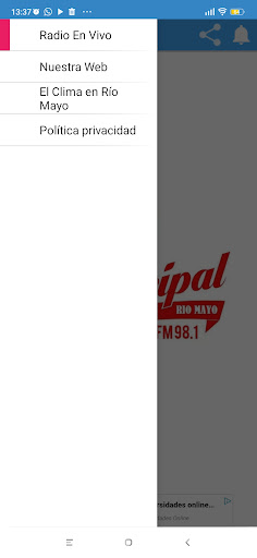 Fm Municipal 98.1 MHz Screen 3