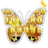 Gold Diamond Butterfly Keyboard Theme icon