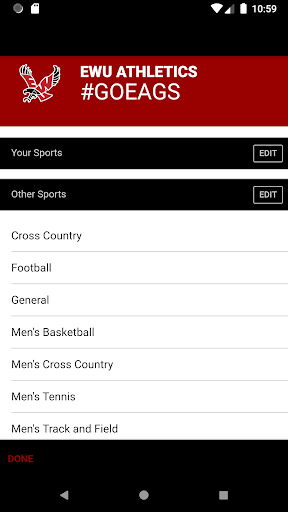 Go Eags Mobile Screen 2