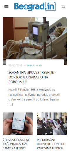 Android application Beograd.in screenshort