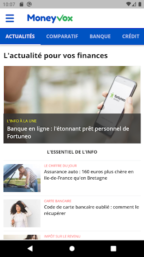 Android application Moneyvox screenshort