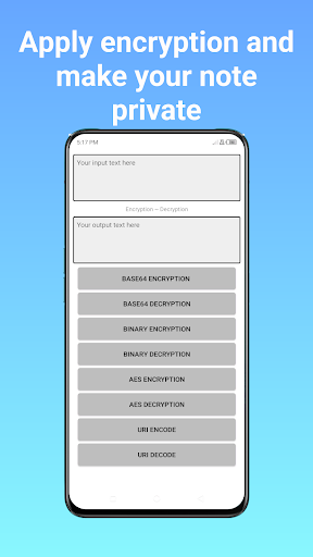 E-Note: Encrypted SecureNote Screen 2