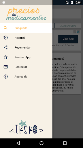Android application Precios de Medicamentos Argent screenshort