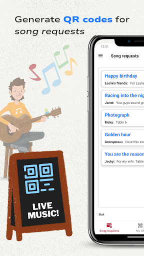 Android application Song Request App - SetlistLive screenshort