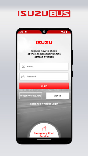 Android application ISUZU BUS screenshort