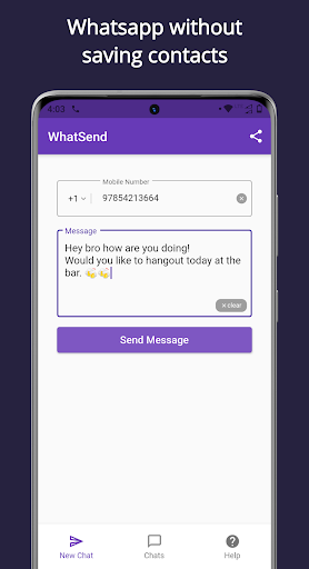 Android application WhatSend screenshort