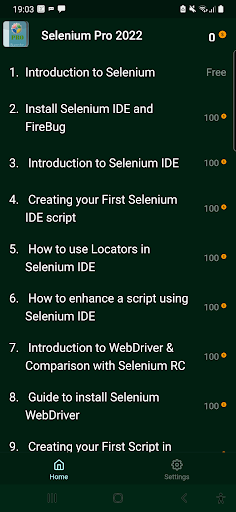 Android application Selenium Learning Master screenshort