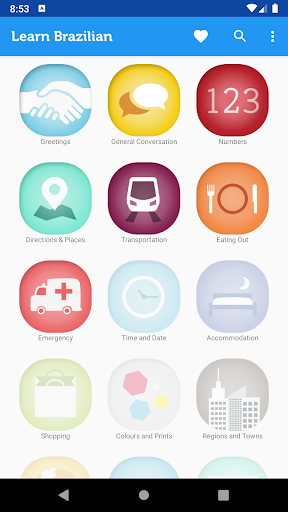 Android application Learn Brazilian Phrasebook screenshort