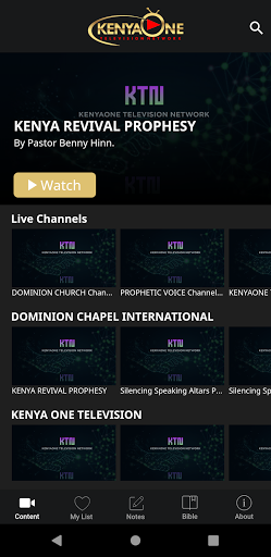 Android application Kenyaone Television screenshort