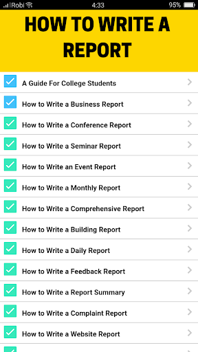 How To Write A Report Screen 2