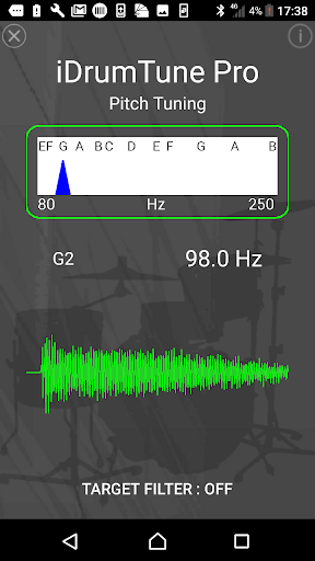 Android application Drum Tuner - iDrumTune Pro screenshort