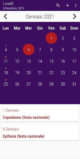 Calendario Italiano