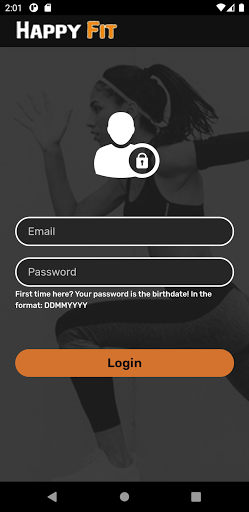 Android application Happy Fit Academia screenshort