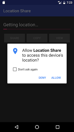Location Share Screen 2