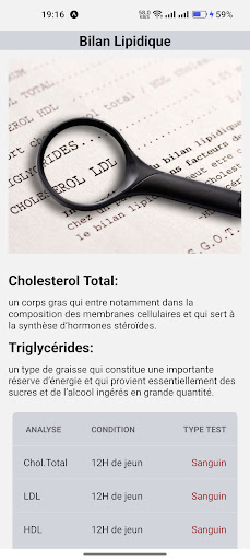 Analyse medicale Screen 2