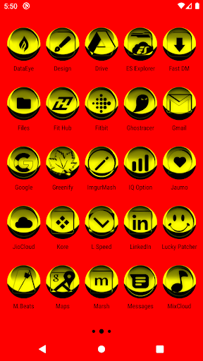 Yellow Icon Pack Style 3 Screen 3