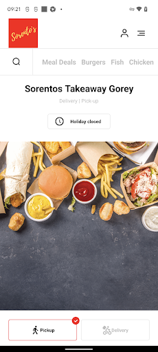 Android application Sorento's Takeaway Gorey screenshort