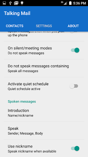 Talking email speak the emails Screen 3