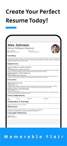 Resume Templates - CV Creator Screen 2