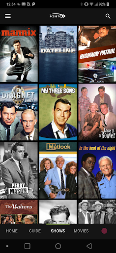 Android application PCIBB.TV screenshort
