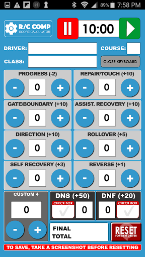 R-C Comp Score Calculator
