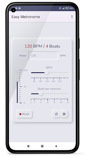 Android application Easy Metronome 20-250 BPM screenshort
