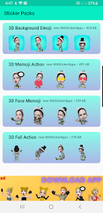 new stickers for whatsapp - 3d emoji stickers 1.0 APK + Мод (Unlimited money) за Android
