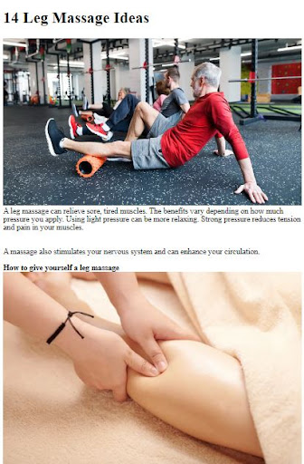 Android application How to Do a Leg Massage screenshort