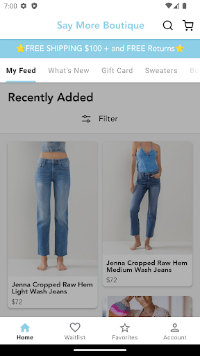 Android application Say More Boutique screenshort
