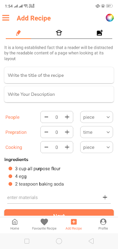 Recipe - Food Learning App Screen 3