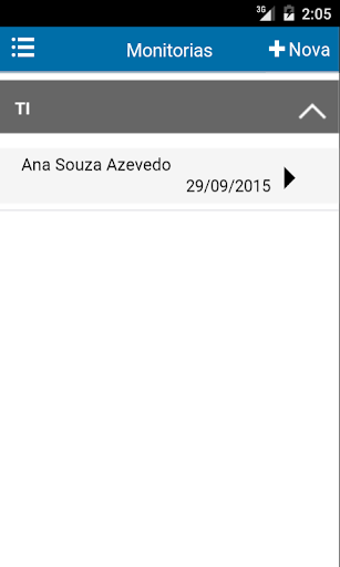 Android application RPPA - Monitoring screenshort