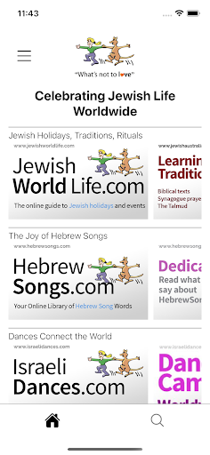 Android application Jewish World Life screenshort
