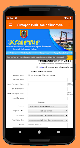 SIMAPAN PERIZINAN KALIMANTAN S Screen 2