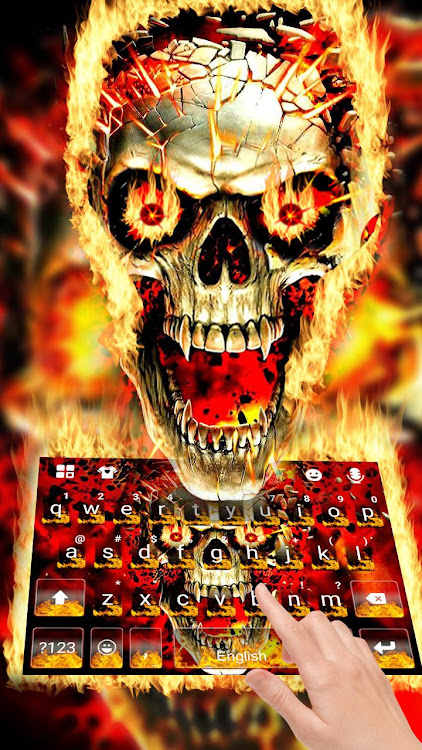 Fire Flaming Skull Keyboard Th - 7.1.5_0412 - (Android)