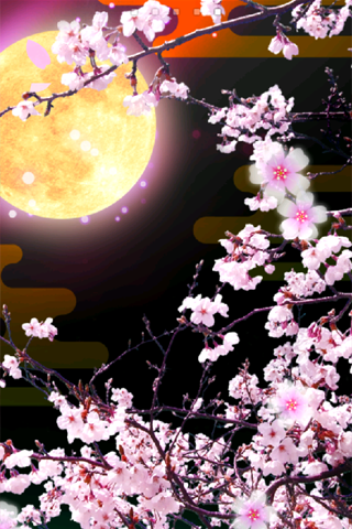 月夜桜 ライブ壁紙のおすすめ画像3