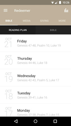 Android application Redeemer Redmond Church screenshort