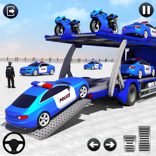 Police Car Transporter Truck Police Transport Game