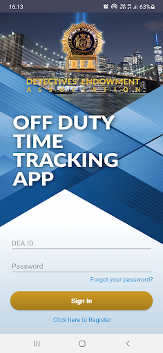 Android application DEA Time-Tracking screenshort