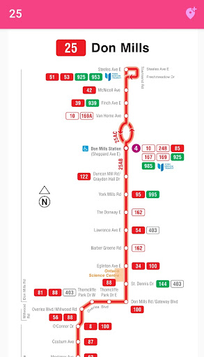 TTC Route Offline Screen 2