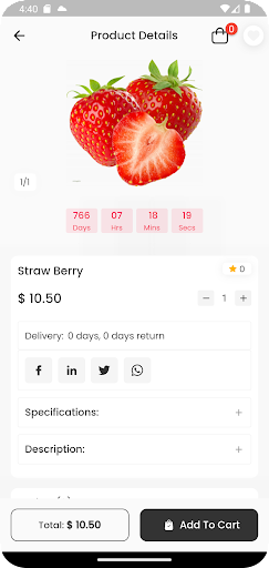 UNIEAT Screen 2