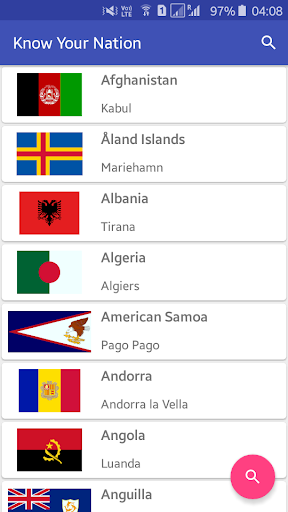 Android application Know Your Nation screenshort