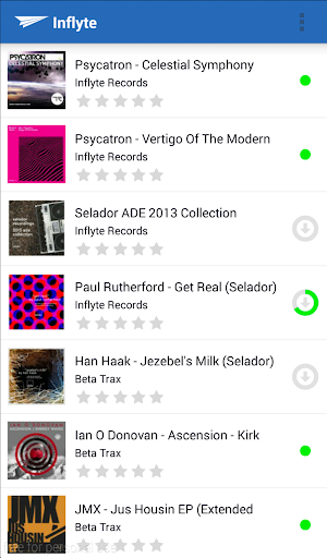 Android application Inflyte screenshort