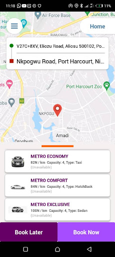 Android application MetroRide Nigeria screenshort